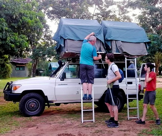 Book a 4×4 Land Cruiser with rooftop tent for Tanzania self-drive safaris. Camp anywhere, drive anytime — delivered to Dar es Salaam, from $120/day